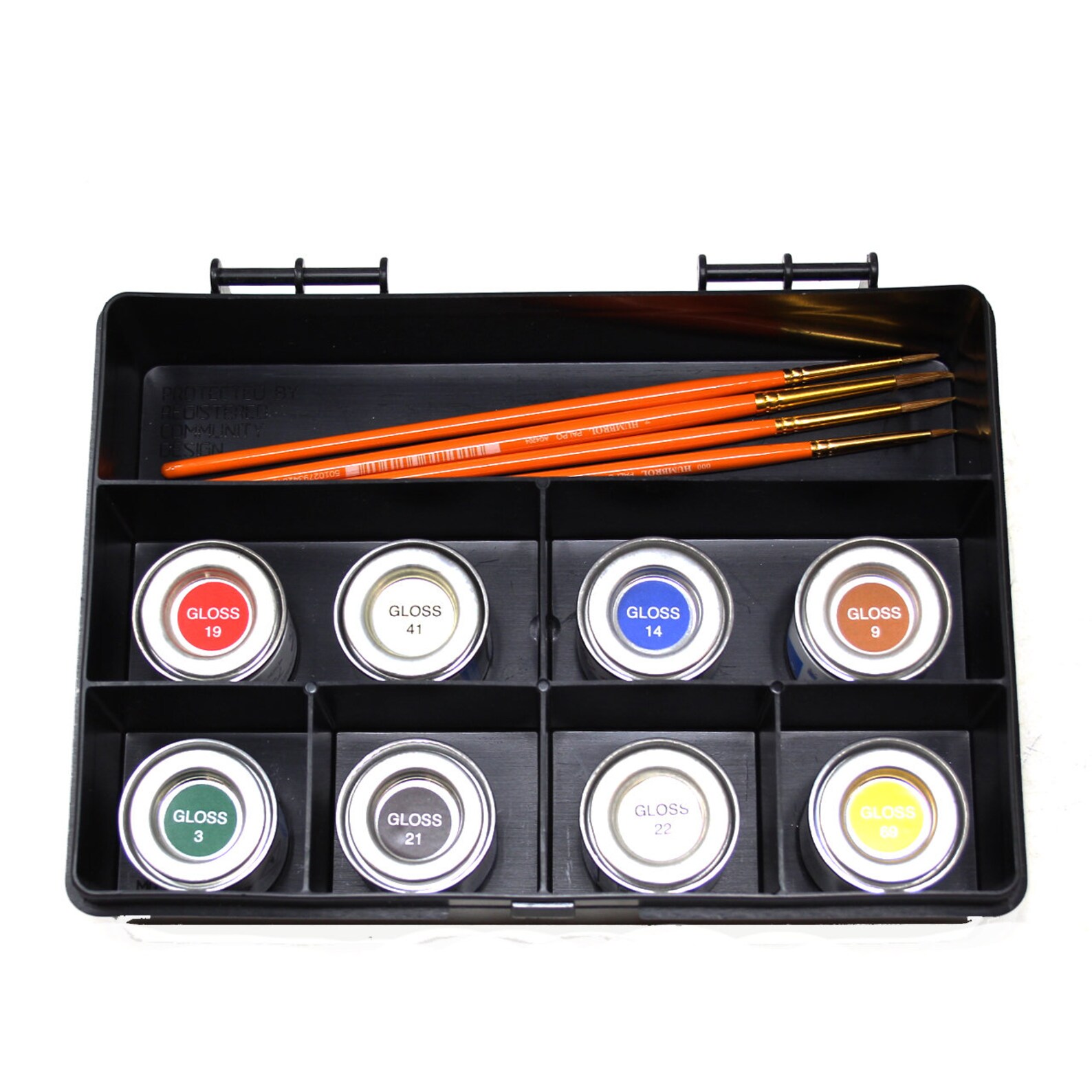 Humbrol® Gloss Enamel Paint & Brush Set 8 X Colours of Paint Etsy