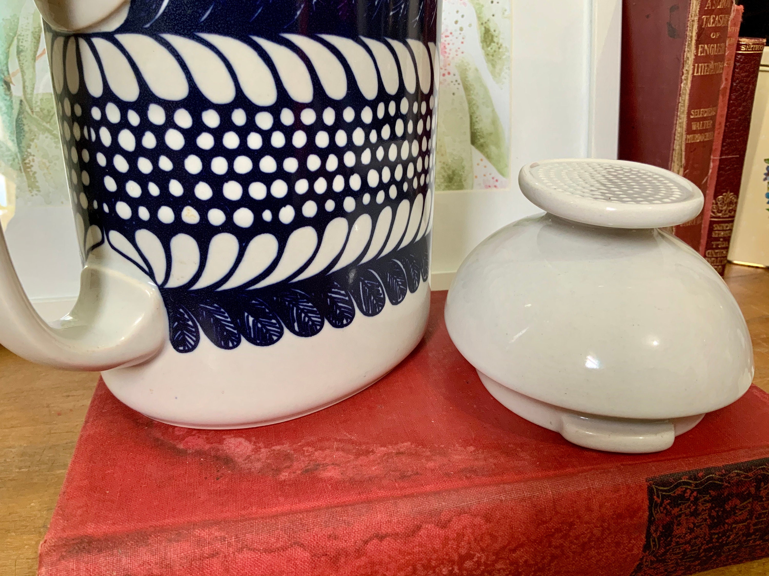 Vintage Rosenthal blue and white teapot Etsy.de