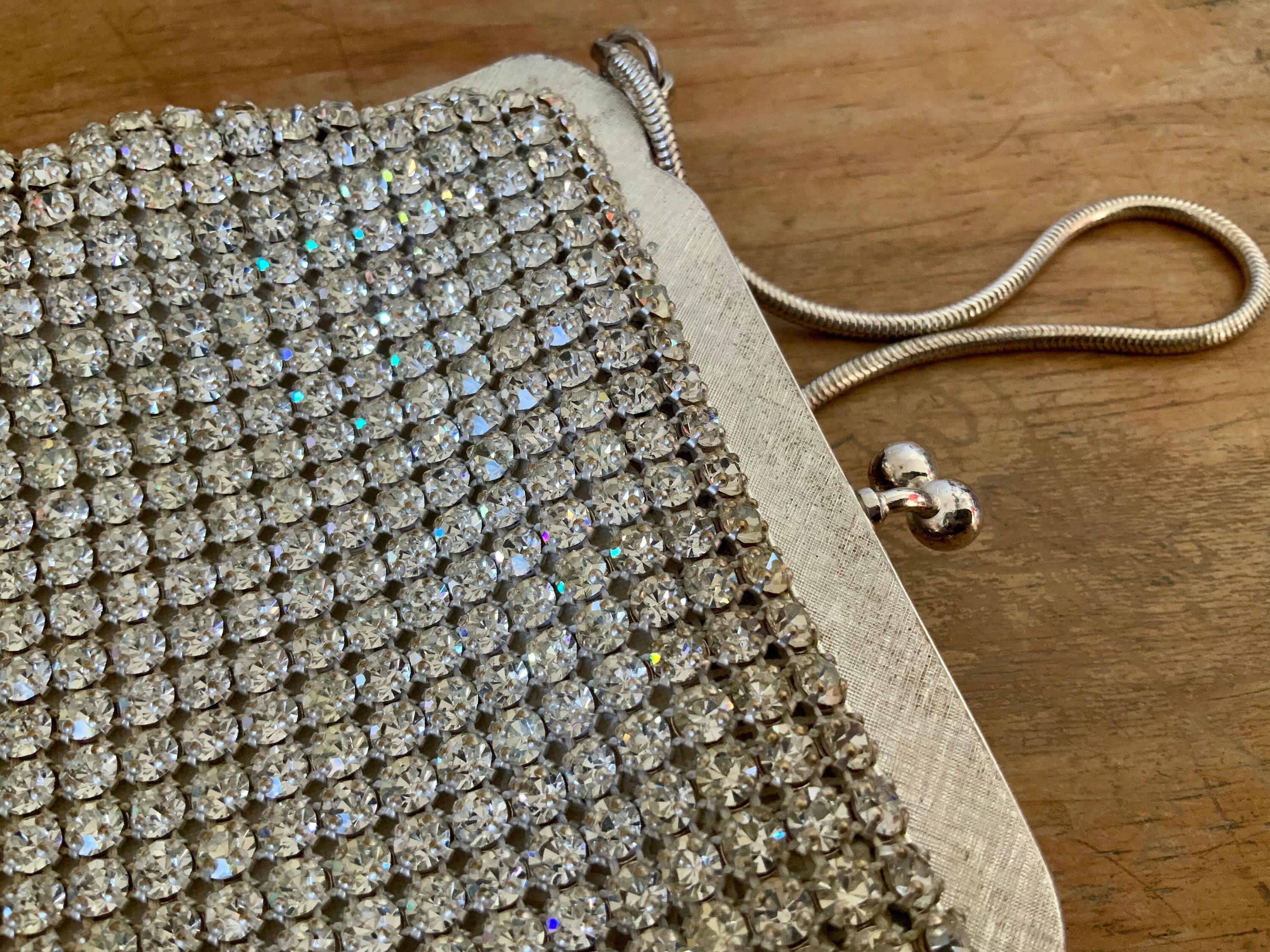 Vintage Oroton diamanté glomesh evening bag from 1973 in Etsy