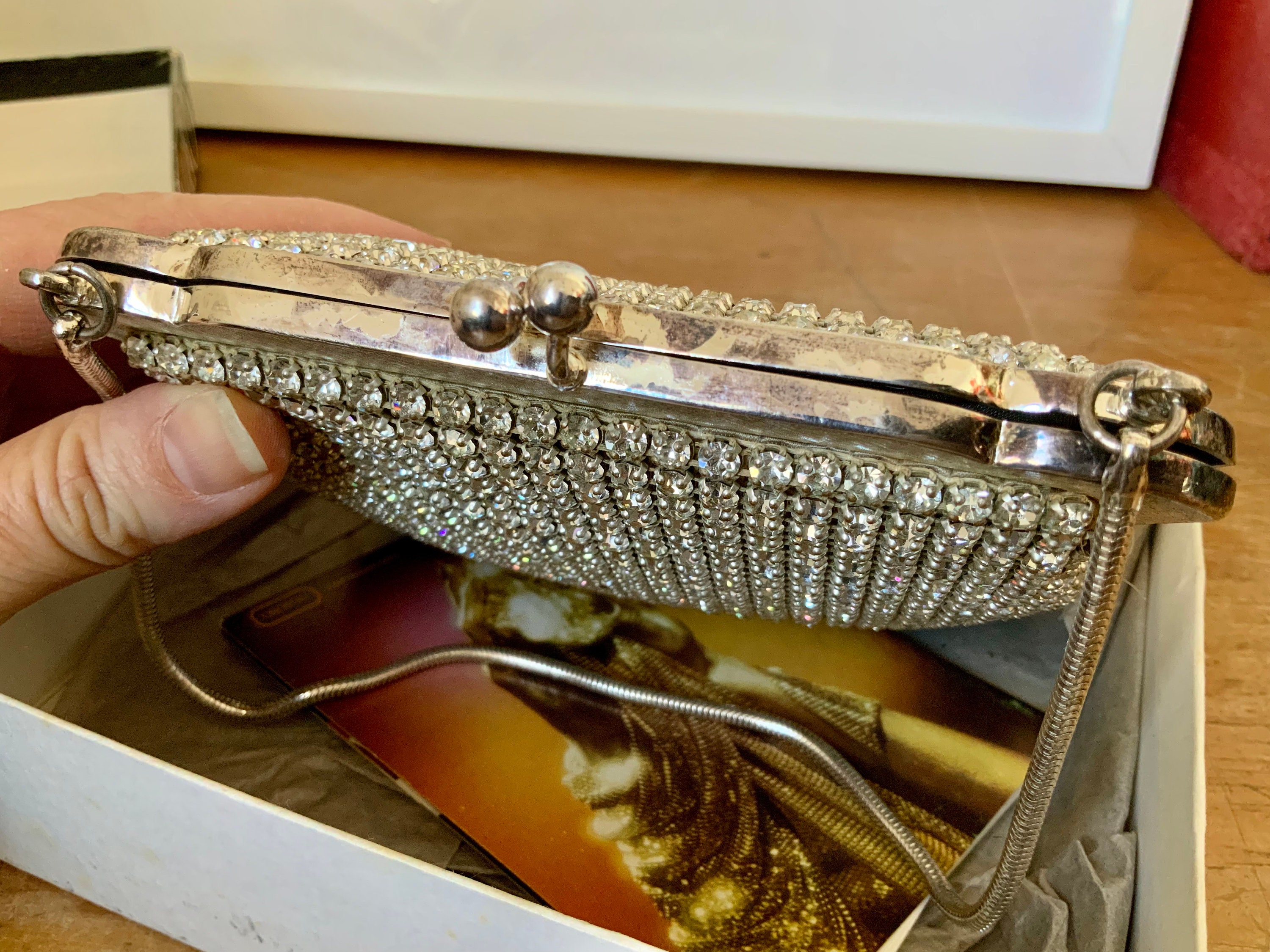 Vintage Oroton diamanté glomesh evening bag from 1973 in Etsy