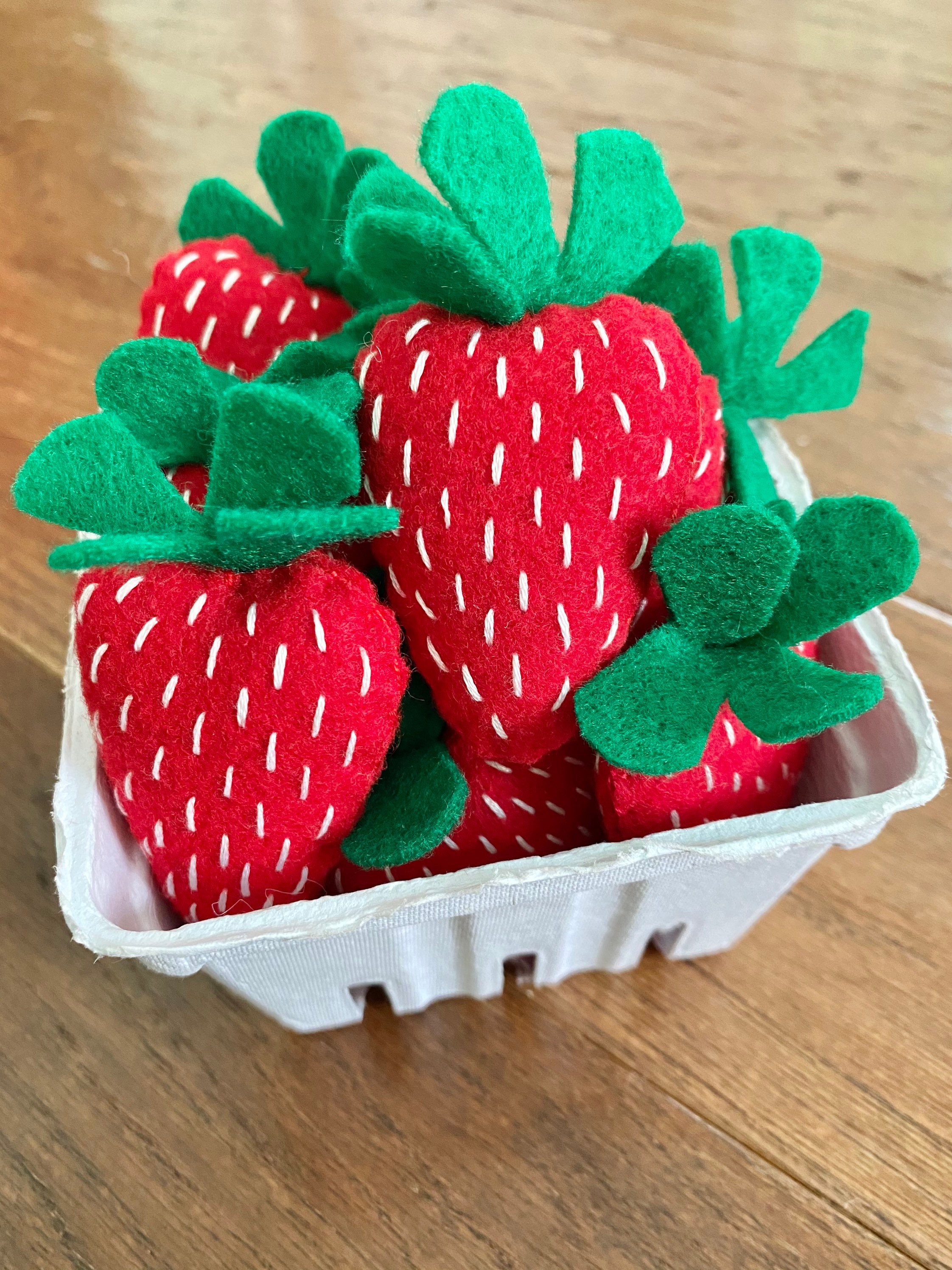 Play Food Felt Food Play Kitchen Felt Strawberry Felt Etsy