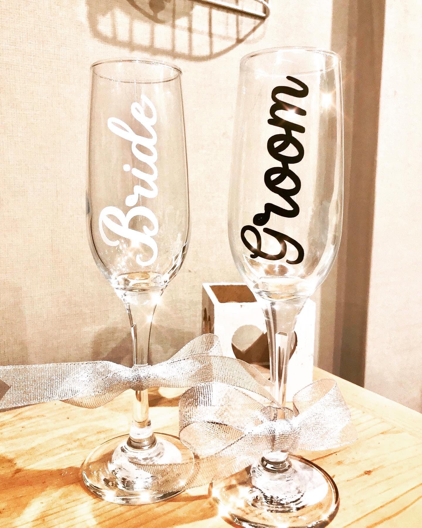 Wedding Vinyl Sticker for Champagne Prosecco Flute Etsy