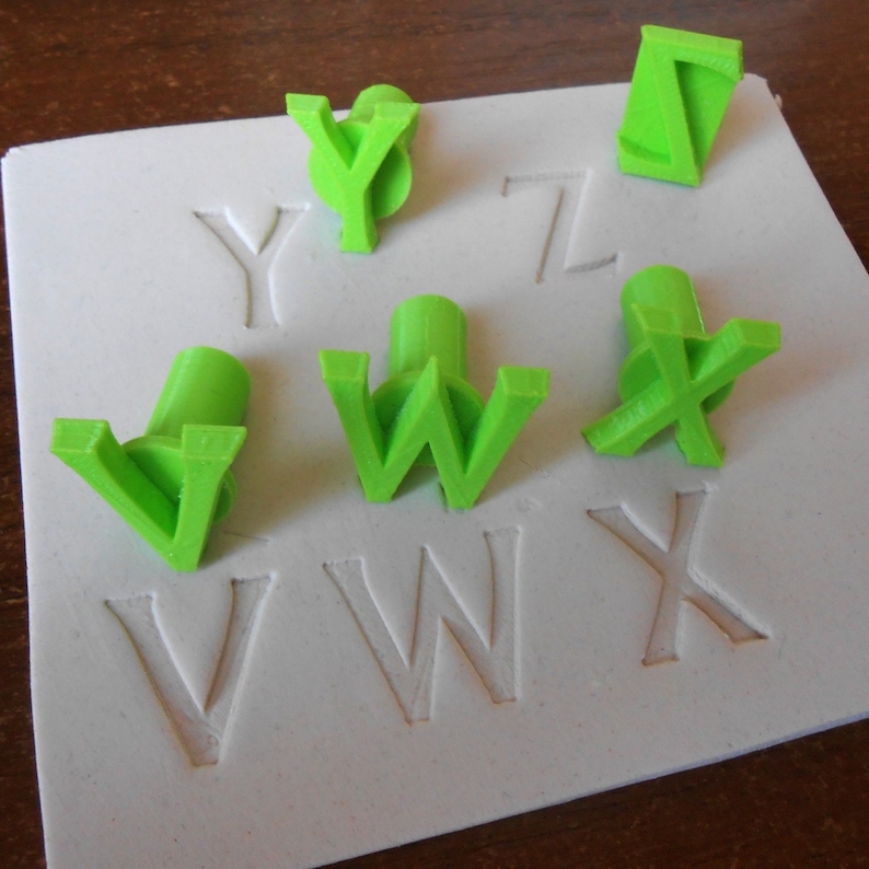 Stamps for clay alphabet pottery ceramic polymer tools 26 Etsy