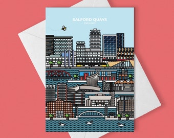 Salford Quays, Manchester Greeting Card