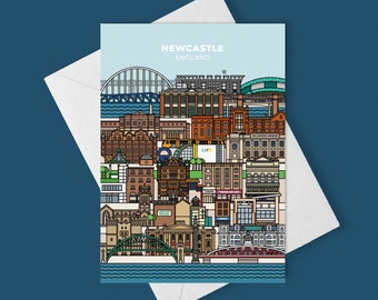 Newcastle Illustrated Greeting Card