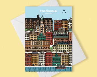 Stockholm City Sweden Greeting Card