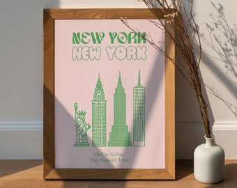 New York City Type Illustration Print