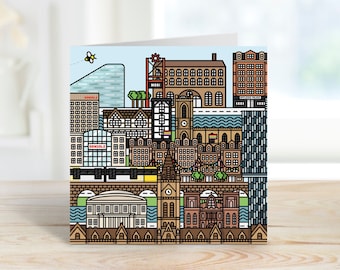 Manchester City Greeting Card Art Gift
