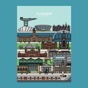 Glasgow Scotland Illustrated Postcard image 4