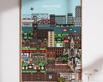 Salford, Manchester Poster Print