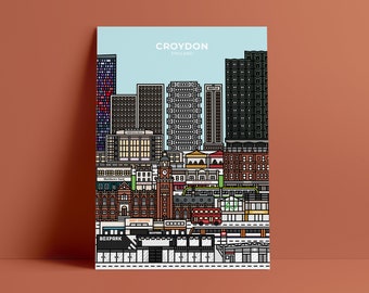 Croydon South London Travel Print