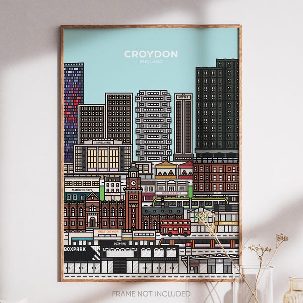 Croydon South London Travel Print