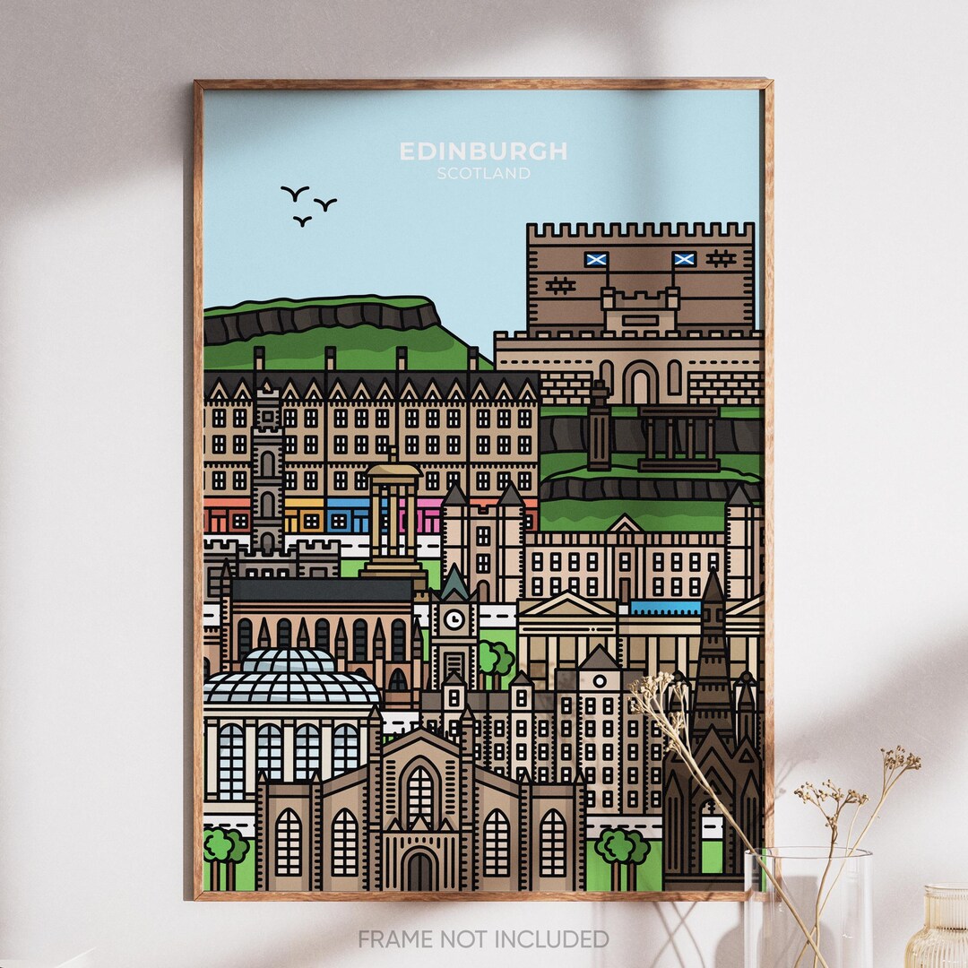 Edinburgh Castle Scotland Art Poster Print Gift Home Decor - Etsy UK