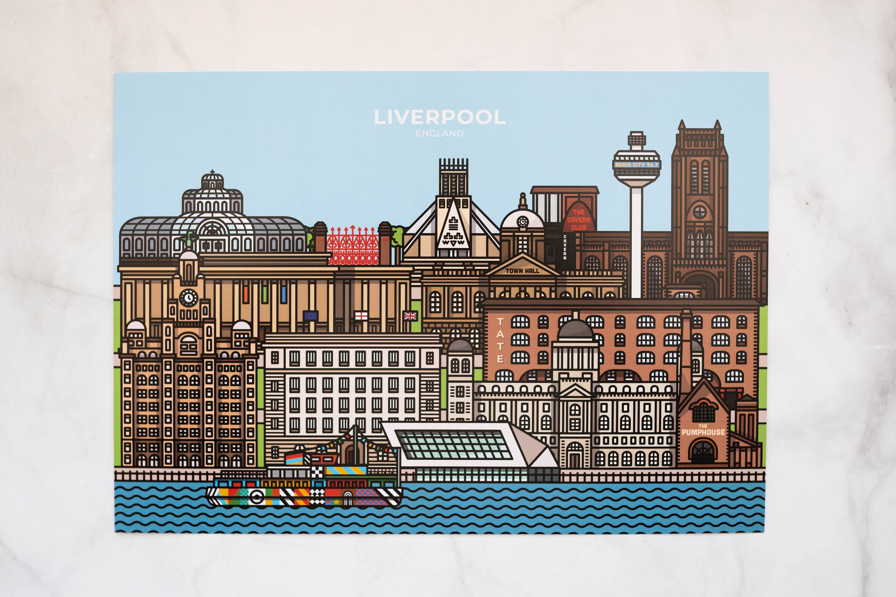 Liverpool City Travel Poster Art Print Etsy