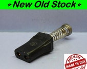 Vintage GE Miniature Small Appliance Heater Plug Cord End Connector Textolite 10A 2-Prong General Electric