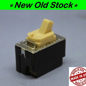 Vintage Leviton Despard Interchangeable Toggle Light Switch, Single-Pole ON/OFF, 15A, Ivory,  Antique, New Old Stock