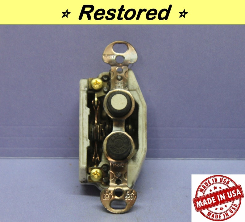 Vintage Push Button Light Switch Singlepole ON/OFF Arrow Etsy