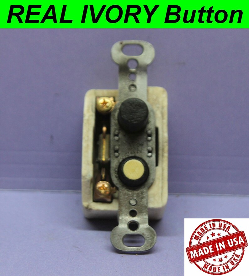 Vintage Push Button Light Switch ON/OFF Singlepole Porcelain Etsy