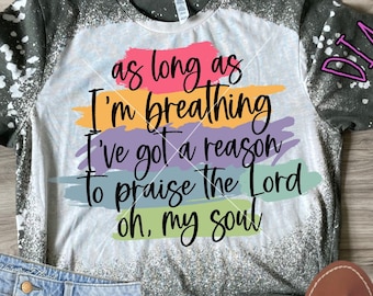 Praise the Lord Shirt SVG PNG: Christian Sublimation Design (Digital Download)