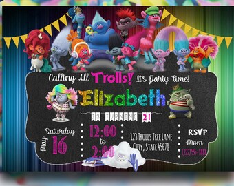 20 pcs Trolls Invitation Cards Trolls Themed Party Supplies. 20 pcs Trolls Invitation Cards Trolls Themed Party Supplies.