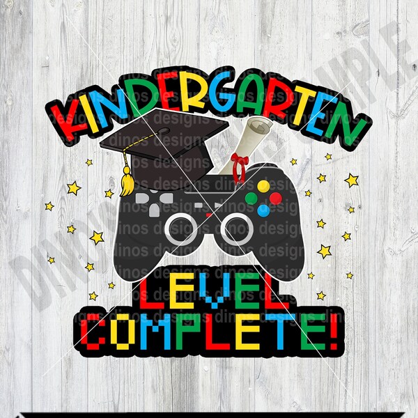 Kindergarten, Gaming, PNG, Sublimation, DTF, Digital Download, Instant Download, Graduation, School, Last Day of School