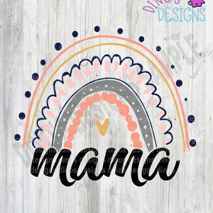 Mama Rainbow // SVG // PNG // Sublimazione // Dxf // DTF // Download digitale // Download istantaneo // Regalo per la mamma