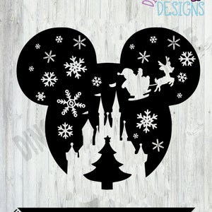 Christmas Park Mickey Snowflake SVG, Cutting File, PNG Sublimation File, Christmas Decor Instant Download!