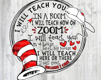 I Will Teach Here or There, SVG, PNG, Sublimation, DTF, dxf, Digital Download, Instant Download, Gift for Her