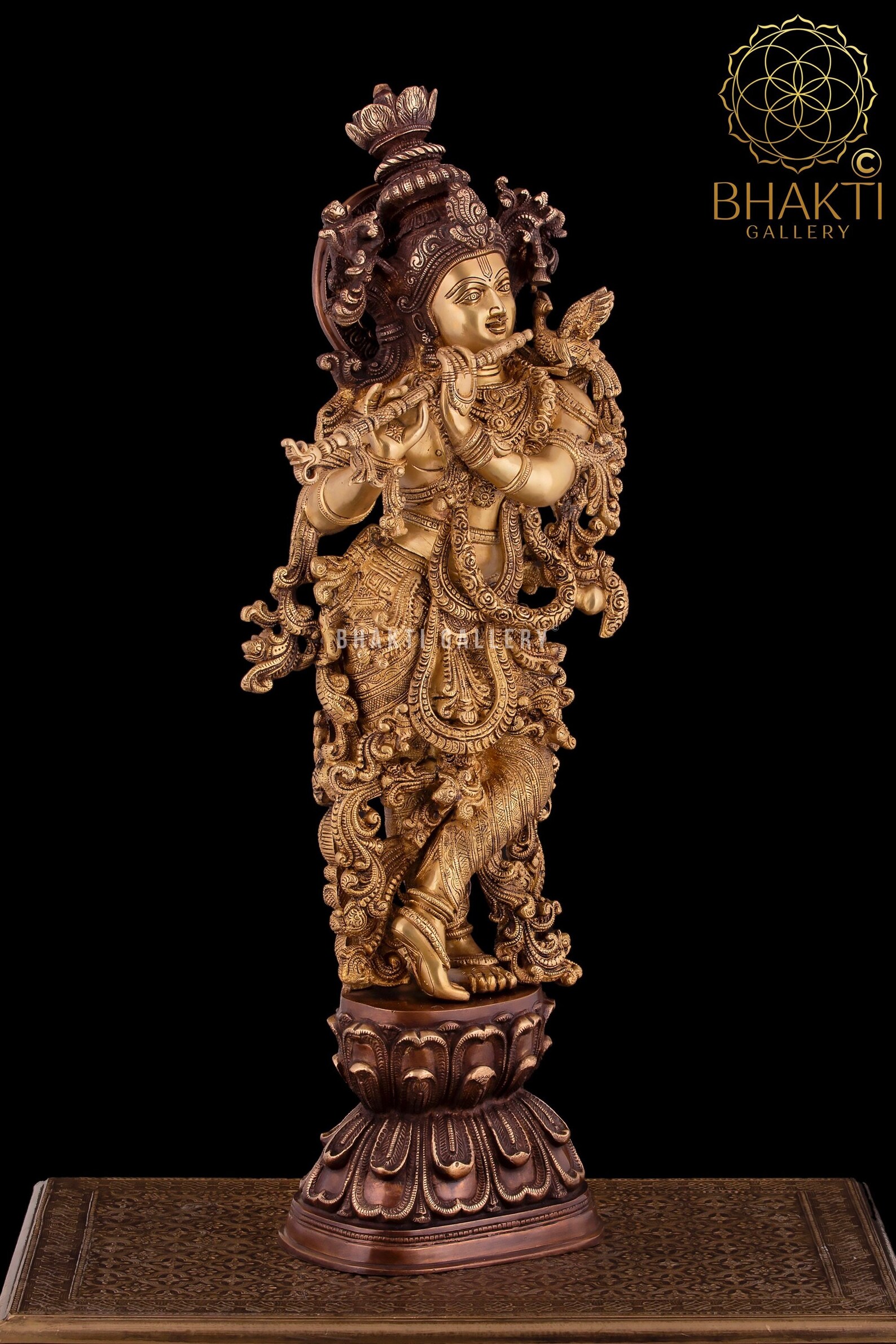 Big Radha Krishna Brass Statue 30 Inch Large Brass Etsy