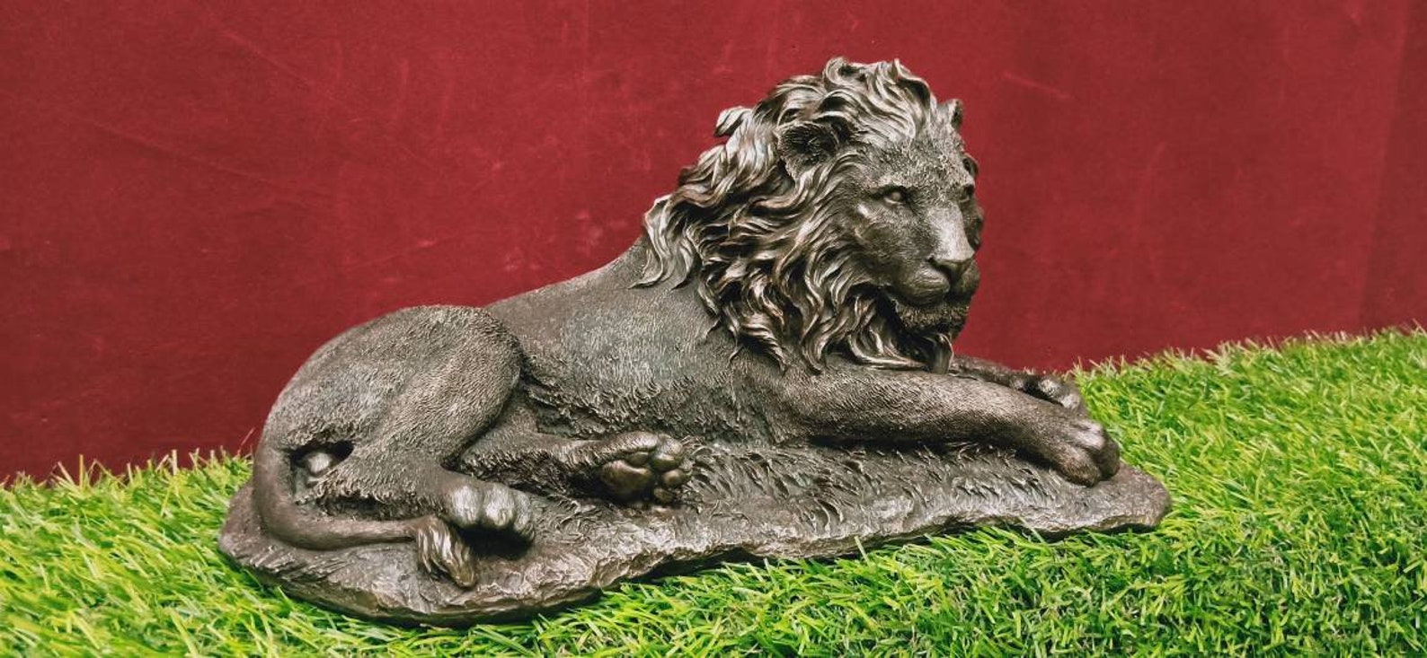 Lion Statue 12.5 Inch Sitting Lion Statue African Lion Etsy