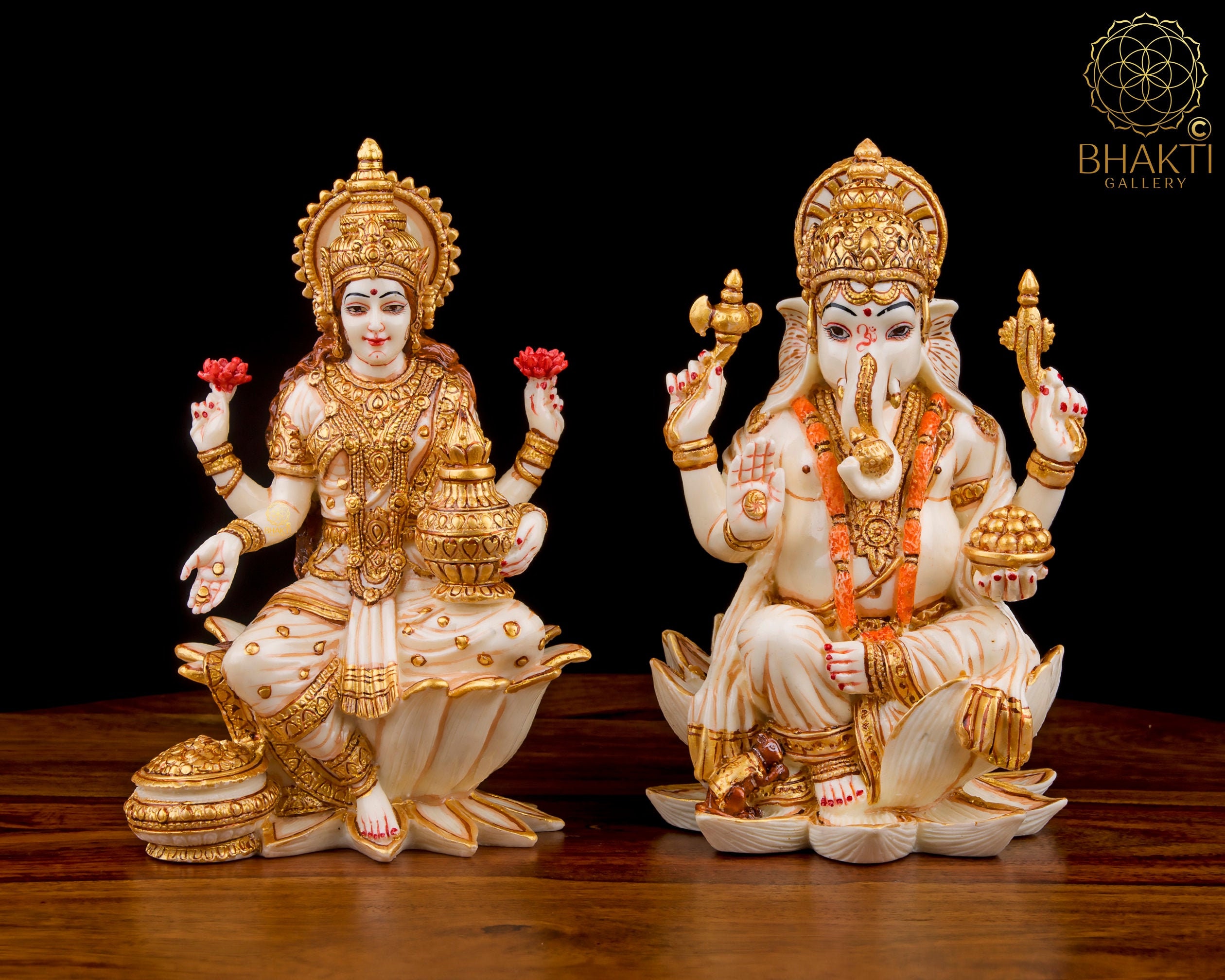 Ganesh Lakshmi Statue Statue for Diwali Puja Gift Goddess Etsy