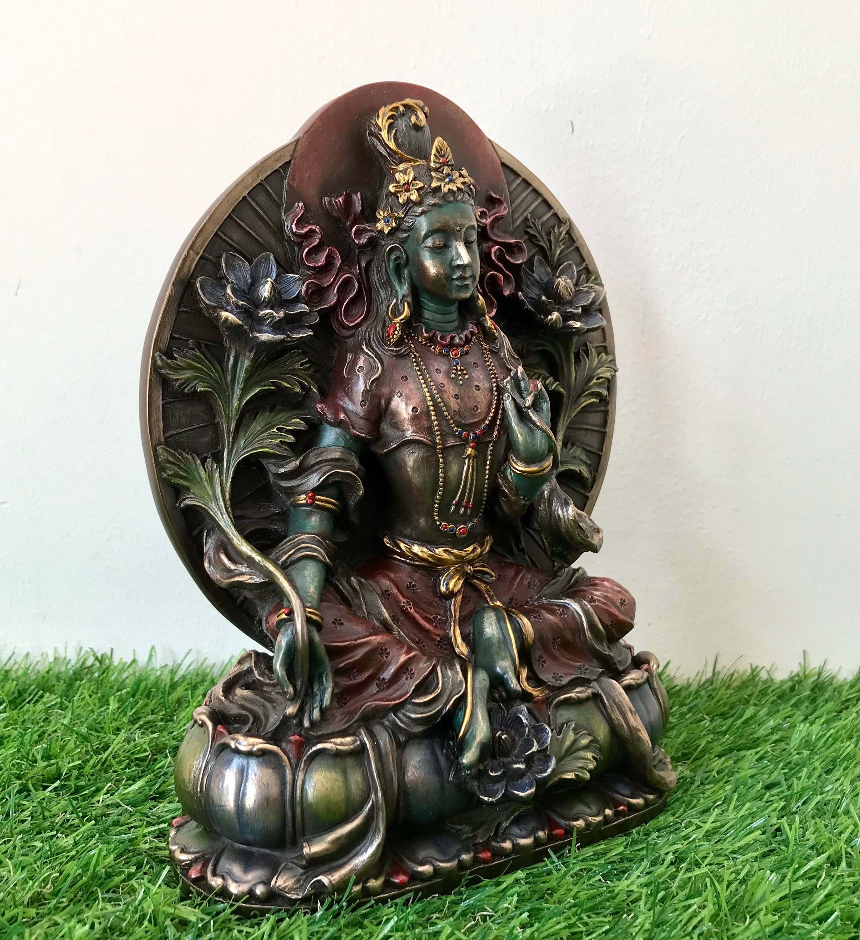 Green Tara Statue 8 inch Tara Statue Green Tara Tibetan Etsy