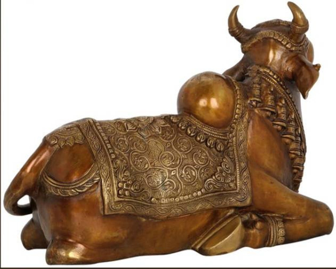 Big Size Brass Nandi Statue Large 21 Inch Gatekeeper of Etsy