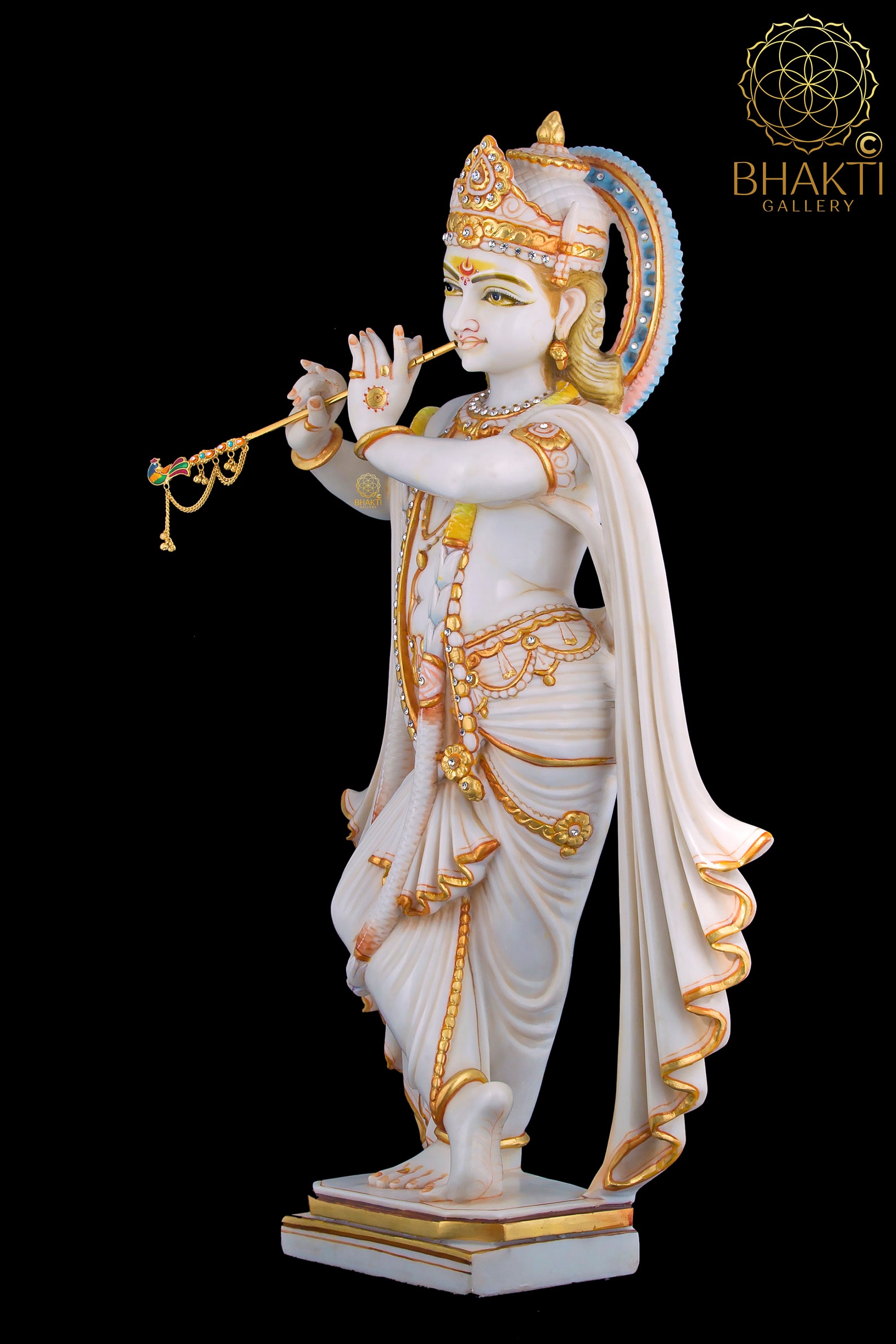 Big Size White Krishna Statue Large 24 inch Avatar of Etsy