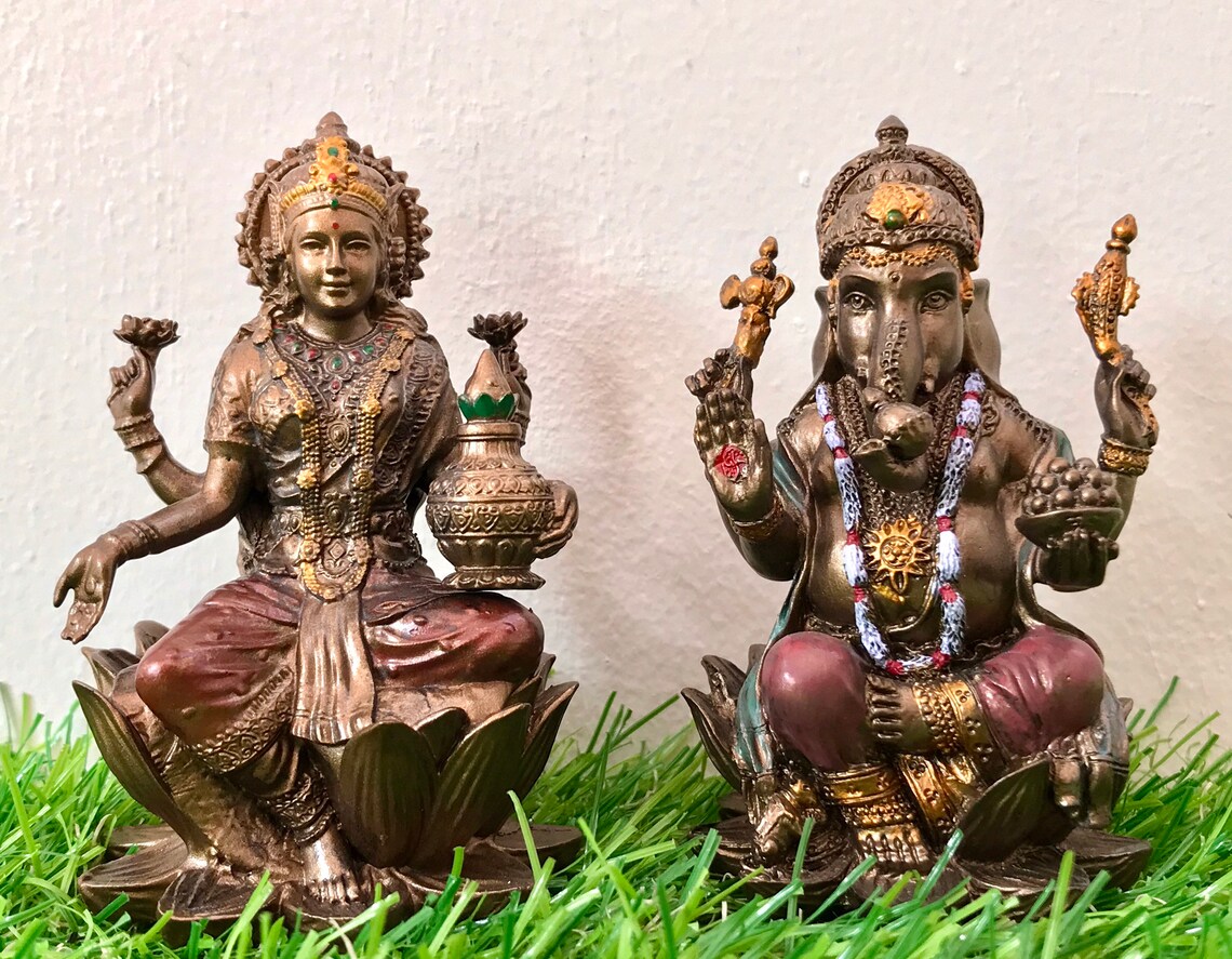 Lakshmi Ganesh Statue3 inches Statue for Diwali Puja Diwali Etsy