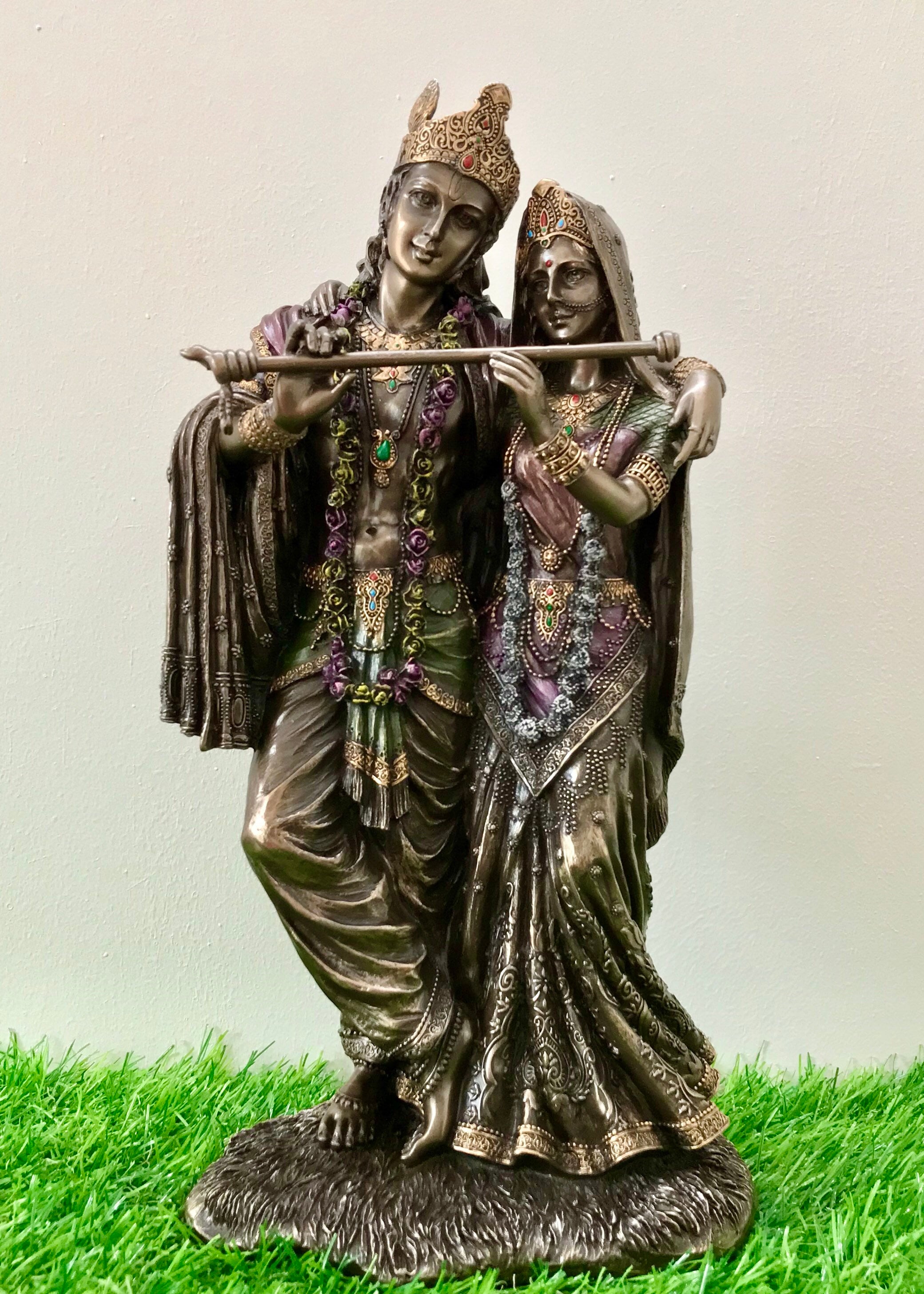 Radha Krishna Statue 11 Inch Radha Krishna Idol Love God Etsy