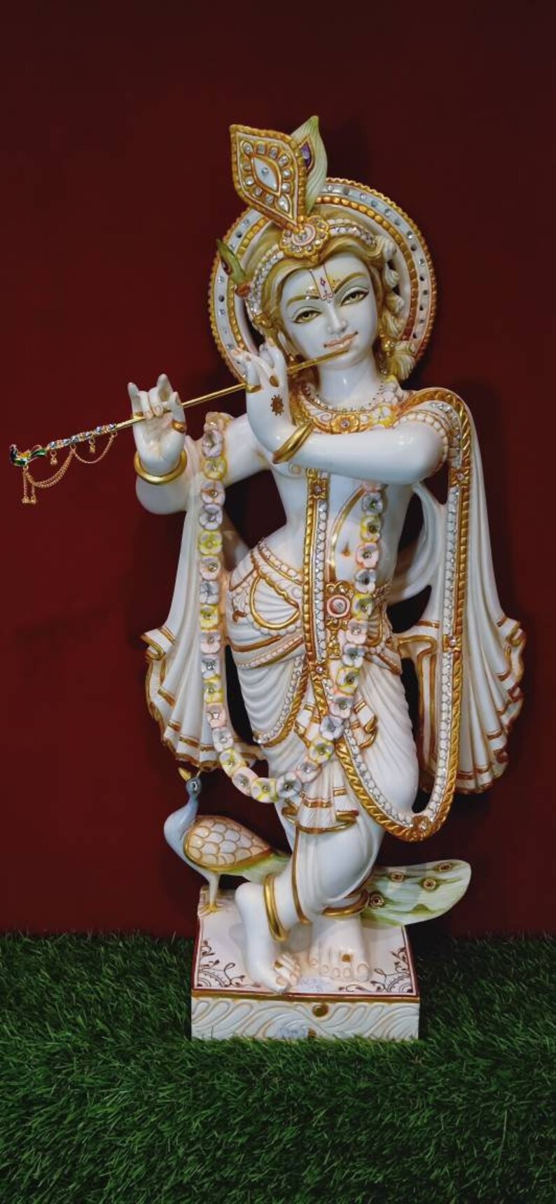 Krishna Statue Lord Krishna Statue Standing Krishna Avatar Etsy