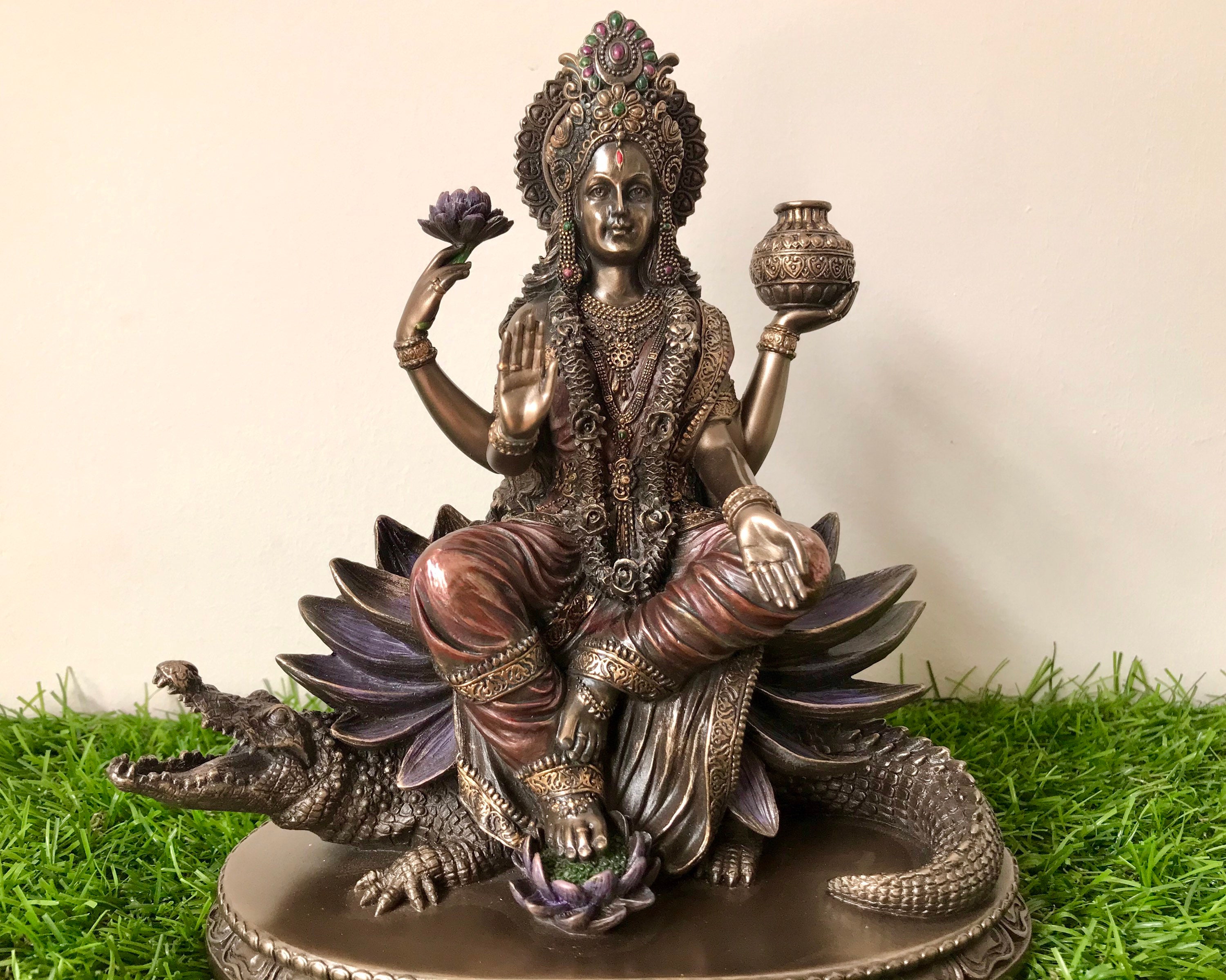 Ganga Statue, Goddess Ganga Statue, Holy River Ganga, 8inches, Goddess Parv...