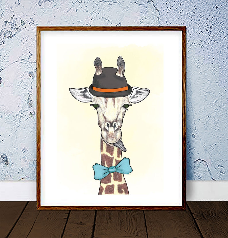 Gerald the Giraffe Print | Etsy
