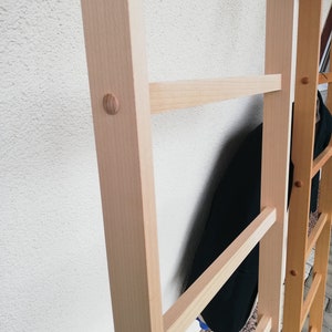 Decorative ladder wood, clothes ladder wood, towel holder, wooden ladder, ladder white