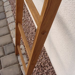 Decorative ladder, clothes ladder oak, towel ladder, wooden ladder, mute servant, oak