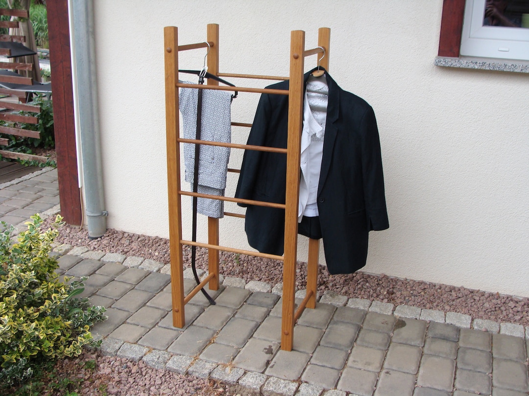 Clothes Rack, Mute Valet, Clothes Rack, Oak, Mahogany, Valet Stand