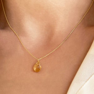 Raw Citrine Necklace, Harmony Necklace, Scorpio Gifts, Balance Necklace, Good Vibes Necklace, Crystal Necklace, November birthstone Necklace