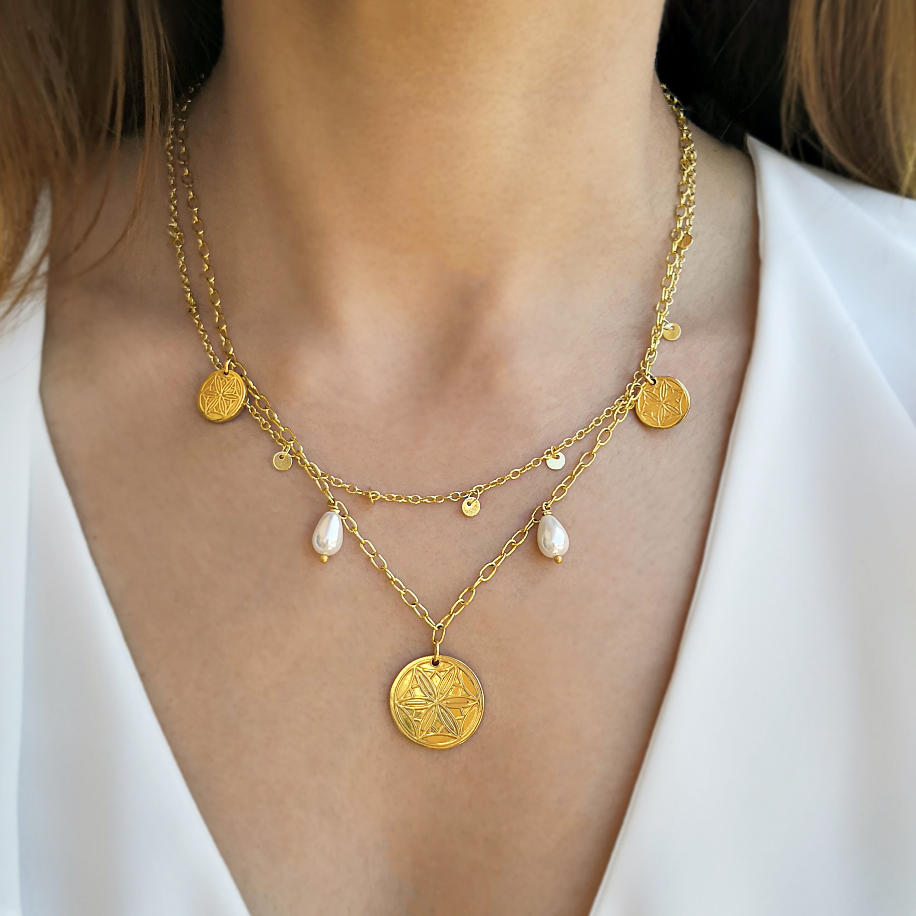 Etsy coin necklace deals