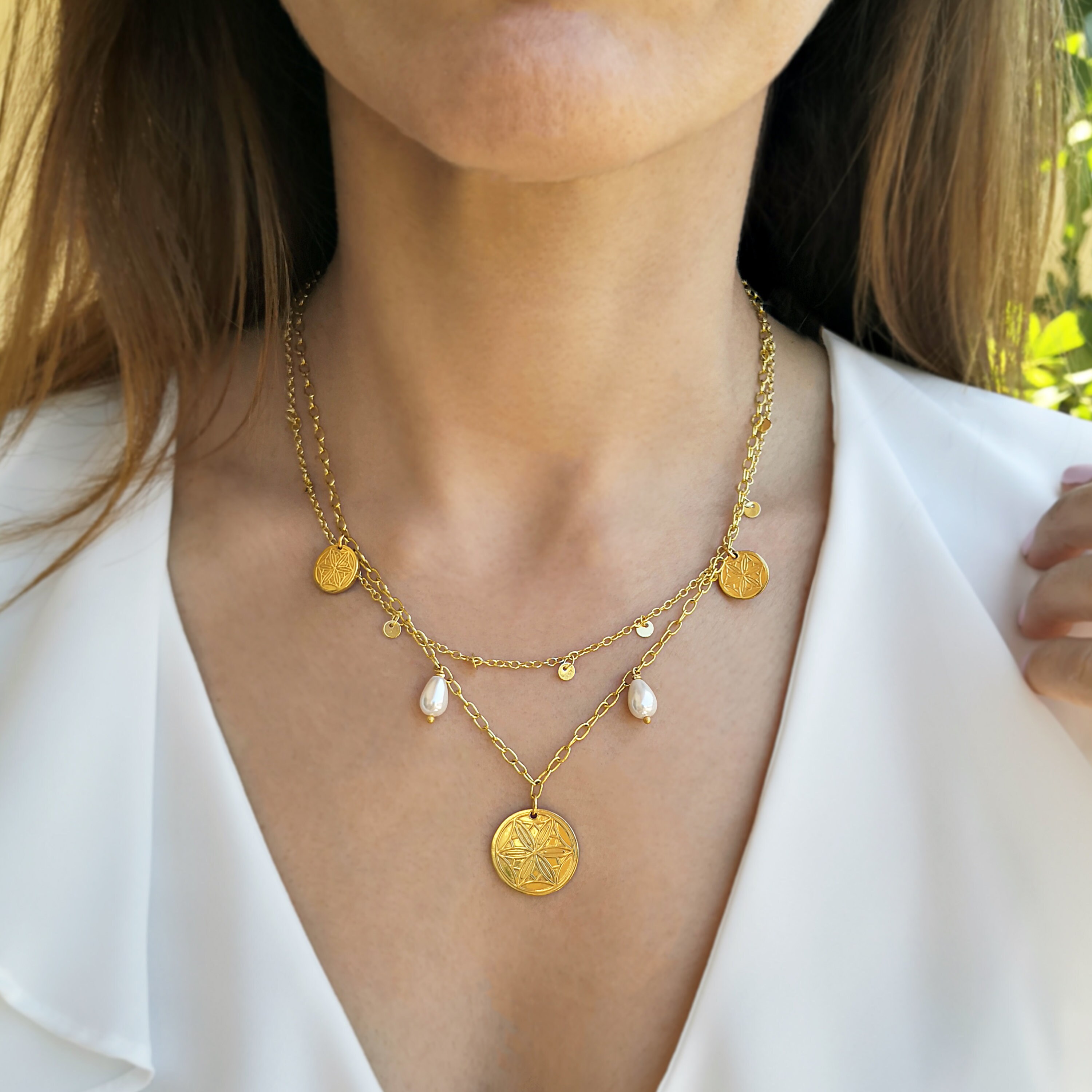 Aphrodite Necklace Greek Coin Necklace 