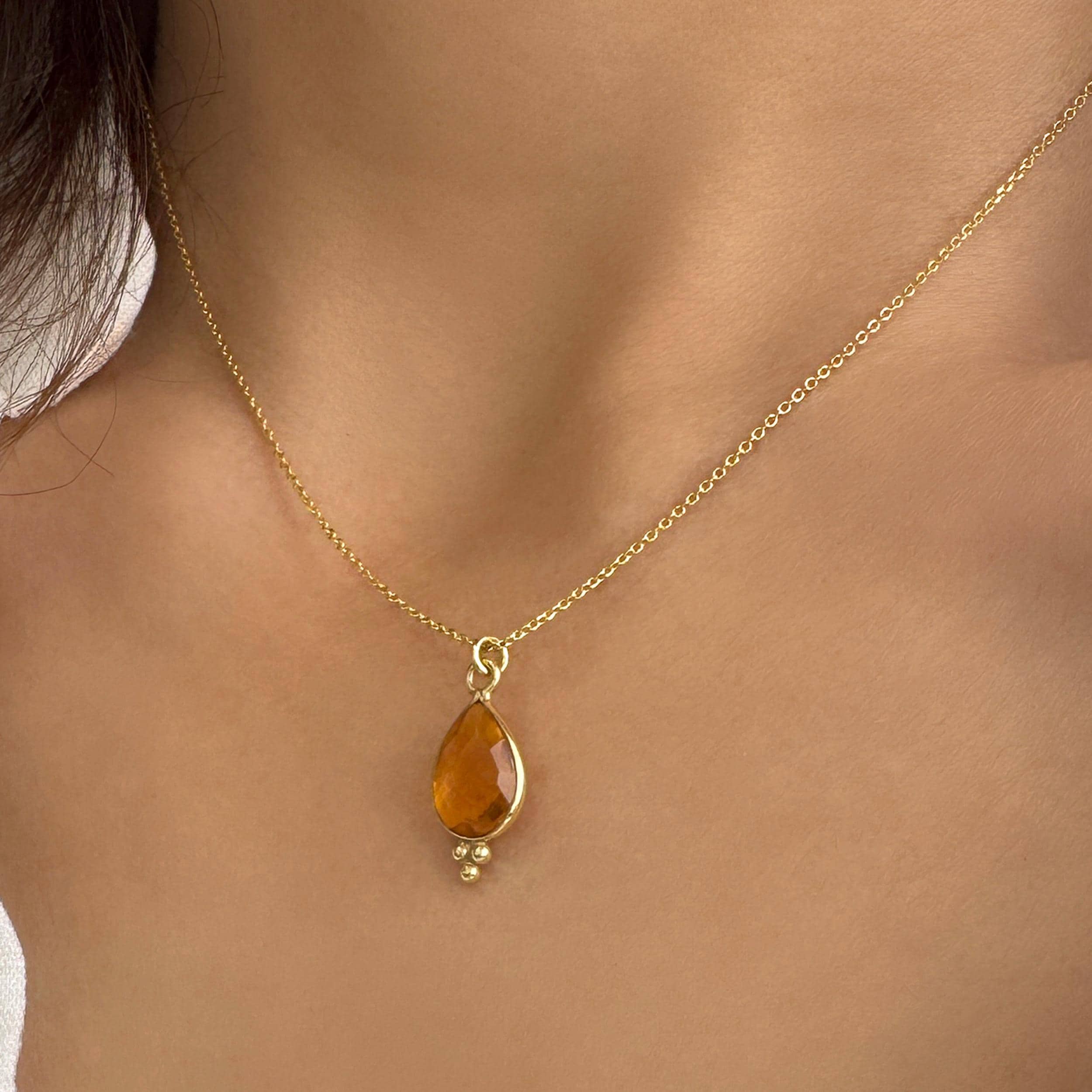 Citrine November Birthstone Necklace, Scorpio Zodiac Jewelry gifts,…