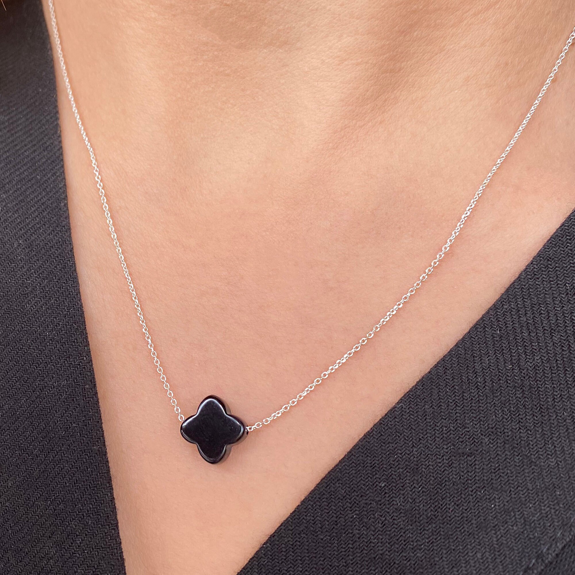 Anxiety Relief Courage Necklace Anxiety Necklace Onyx Cross Etsy