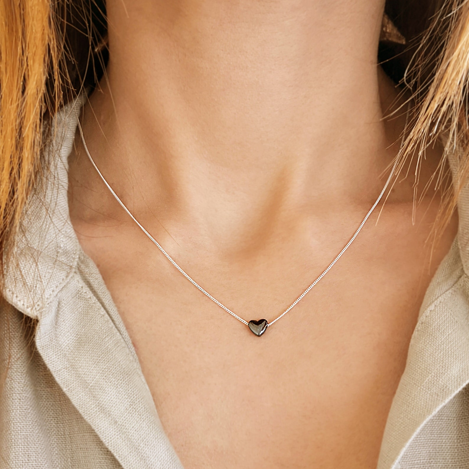 Anxiety Necklace Anxiety Relief Good Luck Necklace Black Etsy