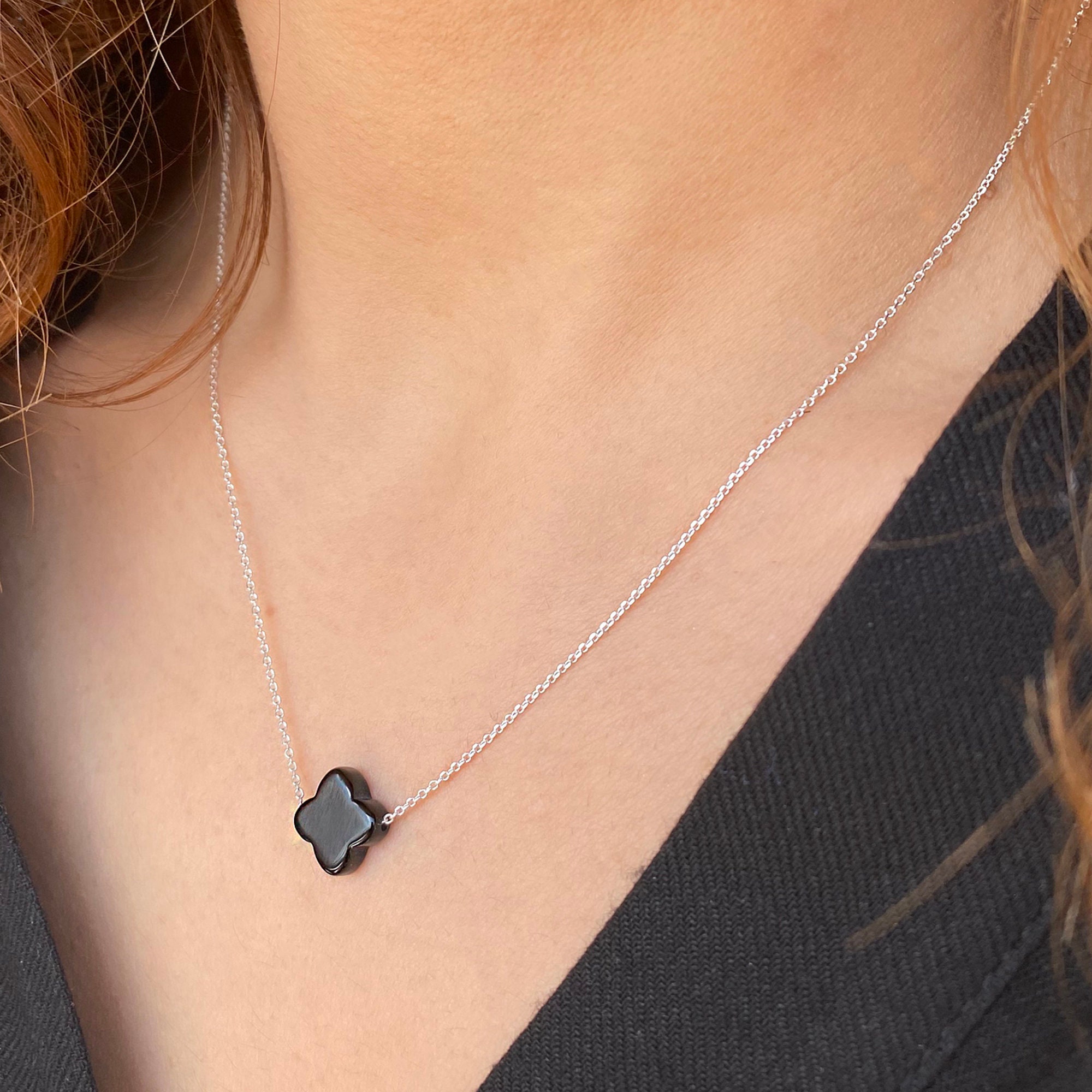 Anxiety Relief Courage Necklace Anxiety Necklace Onyx Cross | Etsy