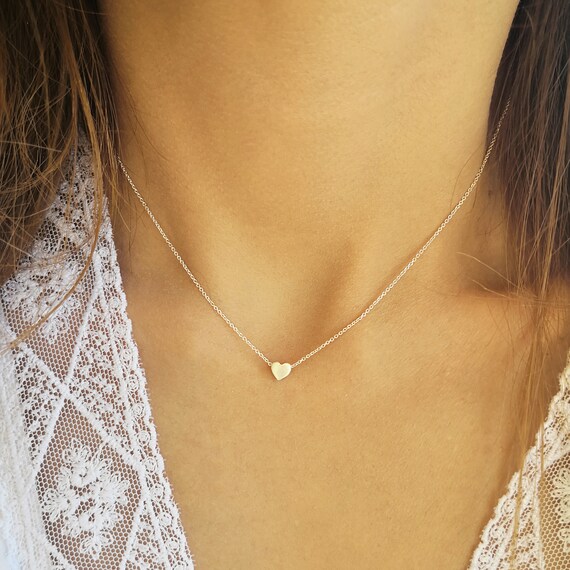 Tiny shop heart necklace